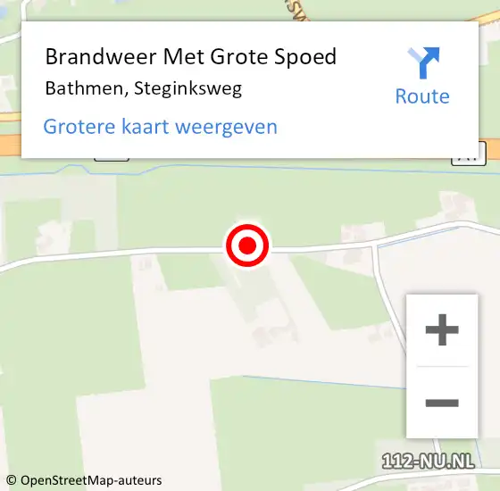 Locatie op kaart van de 112 melding: Brandweer Met Grote Spoed Naar Bathmen, Steginksweg op 8 september 2024 18:41