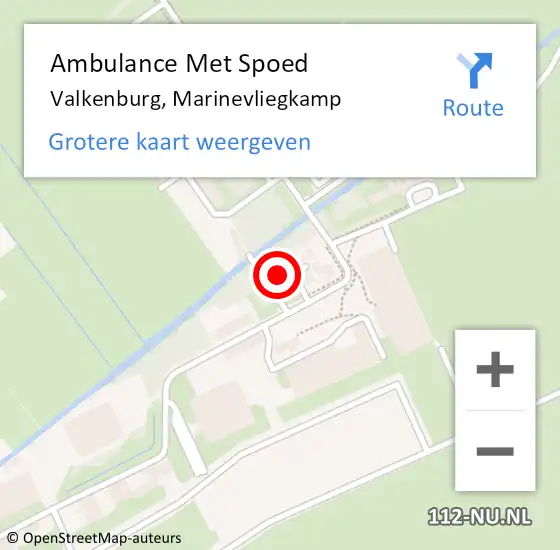 Locatie op kaart van de 112 melding: Ambulance Met Spoed Naar Valkenburg, Marinevliegkamp op 8 september 2024 19:21