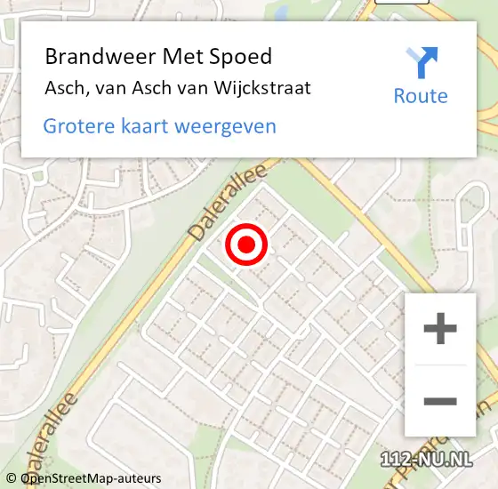 Locatie op kaart van de 112 melding: Brandweer Met Spoed Naar Asch, van Asch van Wijckstraat op 8 september 2024 21:28