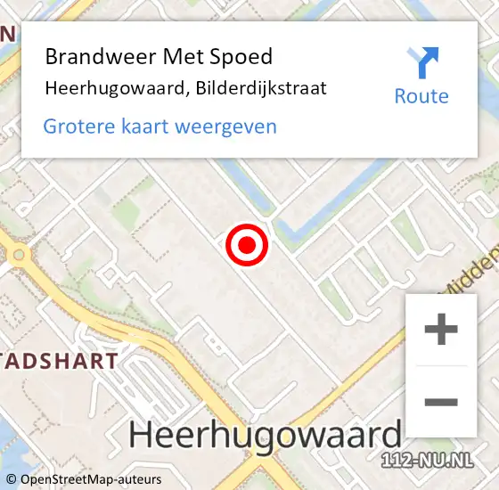 Locatie op kaart van de 112 melding: Brandweer Met Spoed Naar Heerhugowaard, Bilderdijkstraat op 8 september 2024 23:56