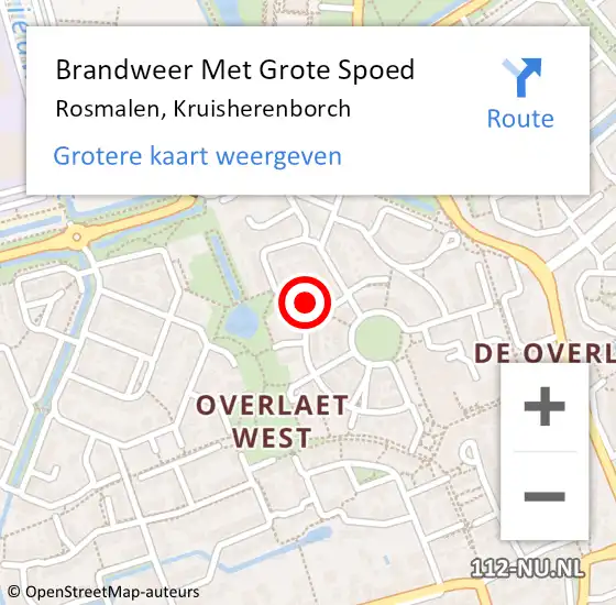 Locatie op kaart van de 112 melding: Brandweer Met Grote Spoed Naar Rosmalen, Kruisherenborch op 9 september 2024 00:28