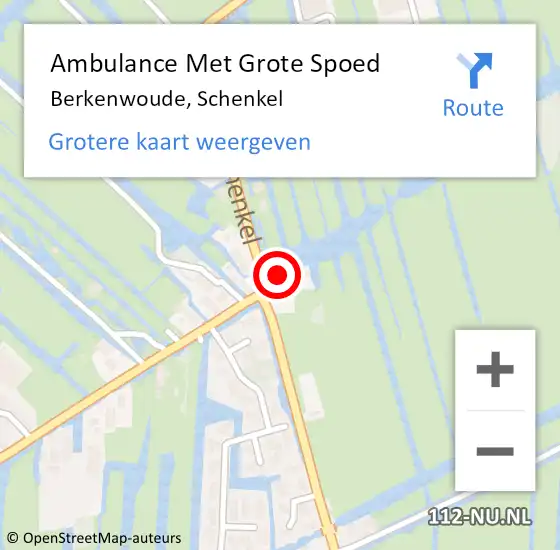 Locatie op kaart van de 112 melding: Ambulance Met Grote Spoed Naar Berkenwoude, Schenkel op 9 september 2024 05:33