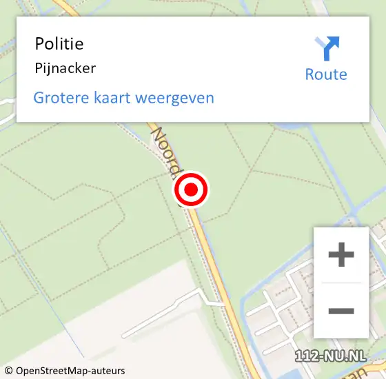 Locatie op kaart van de 112 melding: Politie Pijnacker op 9 september 2024 06:45