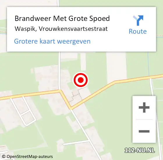 Locatie op kaart van de 112 melding: Brandweer Met Grote Spoed Naar Waspik, Vrouwkensvaartsestraat op 9 september 2024 07:32