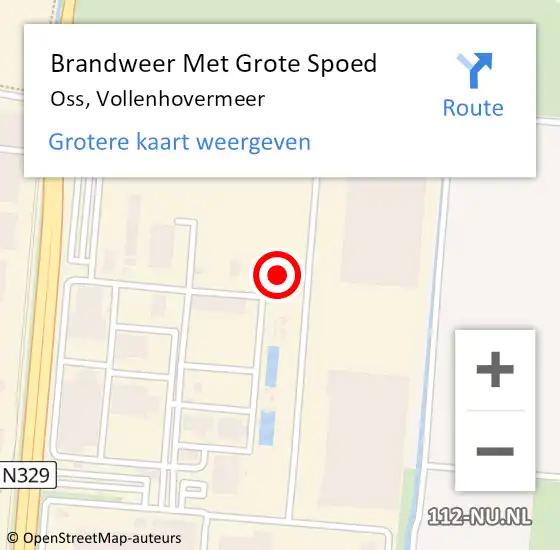 Locatie op kaart van de 112 melding: Brandweer Met Grote Spoed Naar Oss, Vollenhovermeer op 9 september 2024 08:08