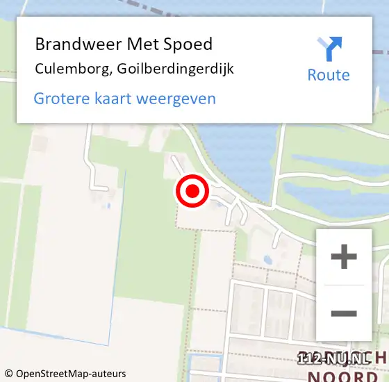 Locatie op kaart van de 112 melding: Brandweer Met Spoed Naar Culemborg, Goilberdingerdijk op 9 september 2024 09:40