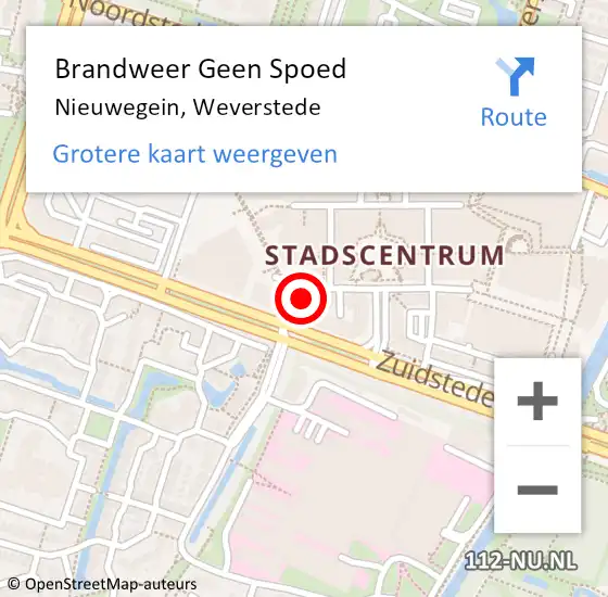 Locatie op kaart van de 112 melding: Brandweer Geen Spoed Naar Nieuwegein, Weverstede op 9 september 2024 13:14