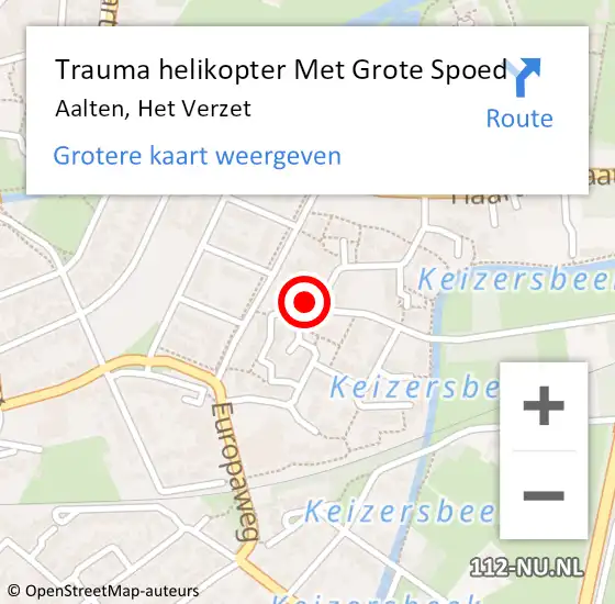 Locatie op kaart van de 112 melding: Trauma helikopter Met Grote Spoed Naar Aalten, Het Verzet op 9 september 2024 14:31