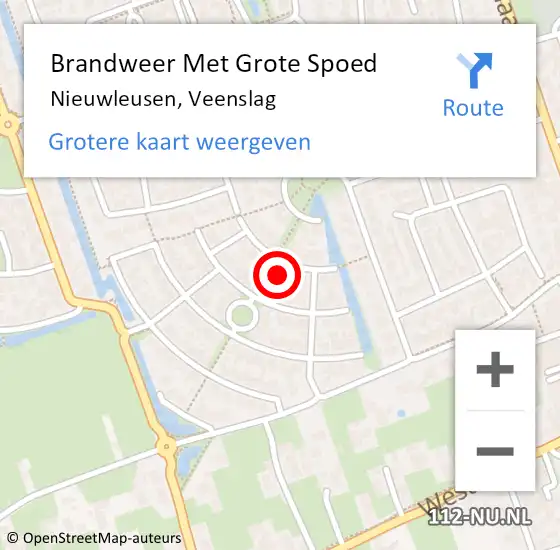 Locatie op kaart van de 112 melding: Brandweer Met Grote Spoed Naar Nieuwleusen, Veenslag op 9 september 2024 14:41