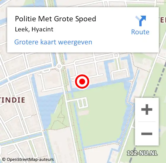 Locatie op kaart van de 112 melding: Politie Met Grote Spoed Naar Leek, Hyacint op 9 september 2024 15:25