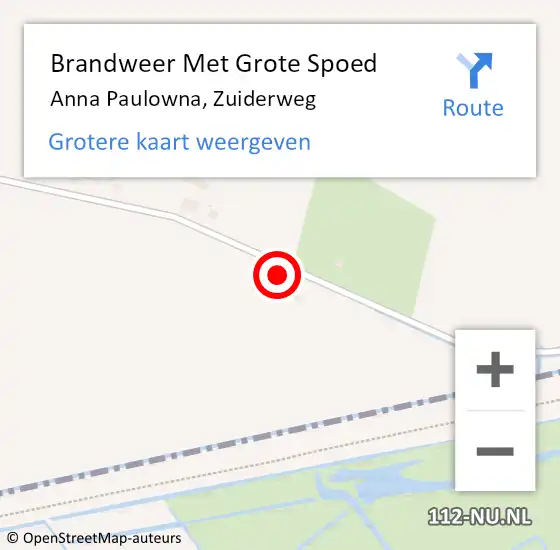 Locatie op kaart van de 112 melding: Brandweer Met Grote Spoed Naar Anna Paulowna, Zuiderweg op 9 september 2024 15:40