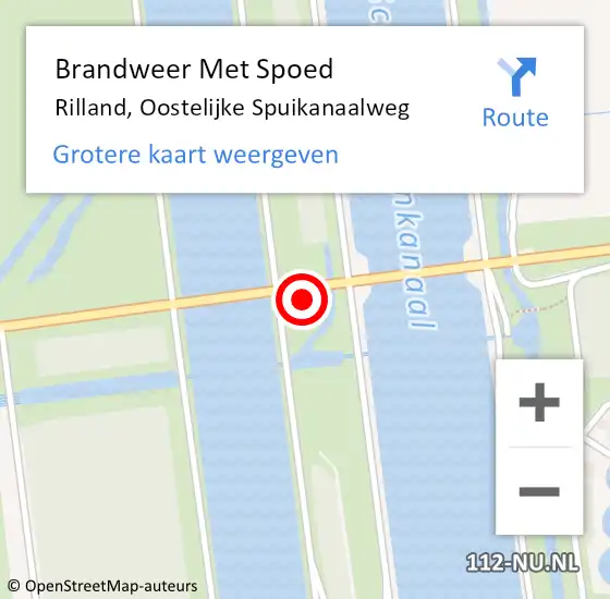 Locatie op kaart van de 112 melding: Brandweer Met Spoed Naar Rilland, Oostelijke Spuikanaalweg op 9 september 2024 16:44