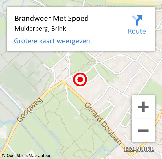 Locatie op kaart van de 112 melding: Brandweer Met Spoed Naar Muiderberg, Brink op 9 september 2024 21:00