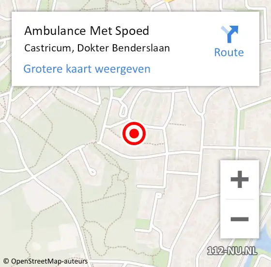 Locatie op kaart van de 112 melding: Ambulance Met Spoed Naar Castricum, Dokter Benderslaan op 9 september 2024 21:33