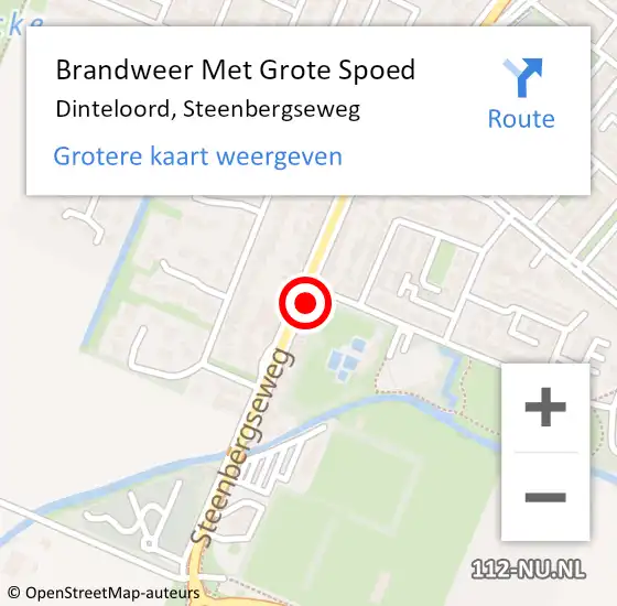 Locatie op kaart van de 112 melding: Brandweer Met Grote Spoed Naar Dinteloord, Steenbergseweg op 9 september 2024 22:49