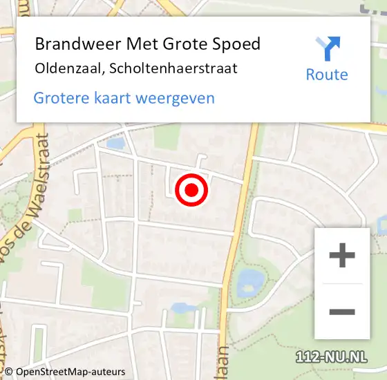 Locatie op kaart van de 112 melding: Brandweer Met Grote Spoed Naar Oldenzaal, Scholtenhaerstraat op 10 september 2024 04:03