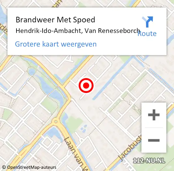 Locatie op kaart van de 112 melding: Brandweer Met Spoed Naar Hendrik-Ido-Ambacht, Van Renesseborch op 10 september 2024 05:44