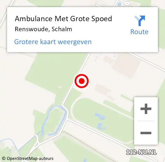 Locatie op kaart van de 112 melding: Ambulance Met Grote Spoed Naar Renswoude, Schalm op 19 oktober 2014 15:47