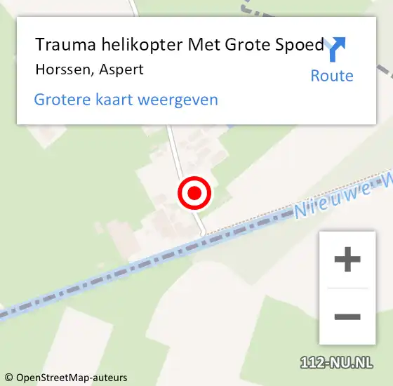 Locatie op kaart van de 112 melding: Trauma helikopter Met Grote Spoed Naar Horssen, Aspert op 10 september 2024 09:33