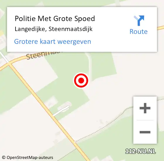 Locatie op kaart van de 112 melding: Politie Met Grote Spoed Naar Langedijke, Steenmaatsdijk op 10 september 2024 15:30