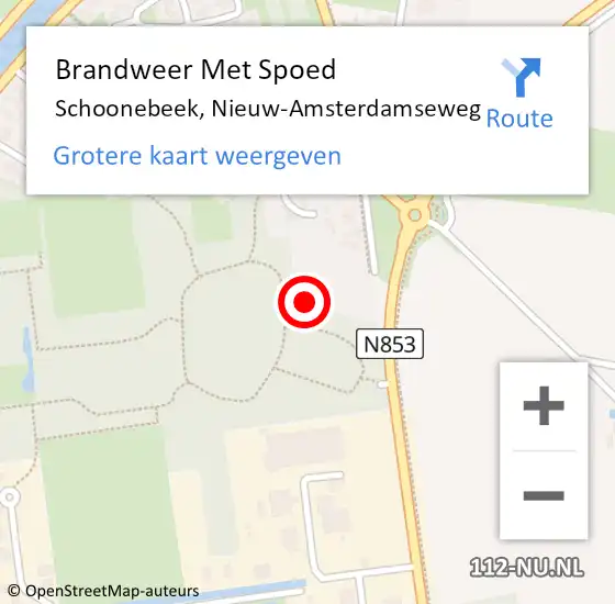 Locatie op kaart van de 112 melding: Brandweer Met Spoed Naar Schoonebeek, Nieuw-Amsterdamseweg op 10 september 2024 17:01