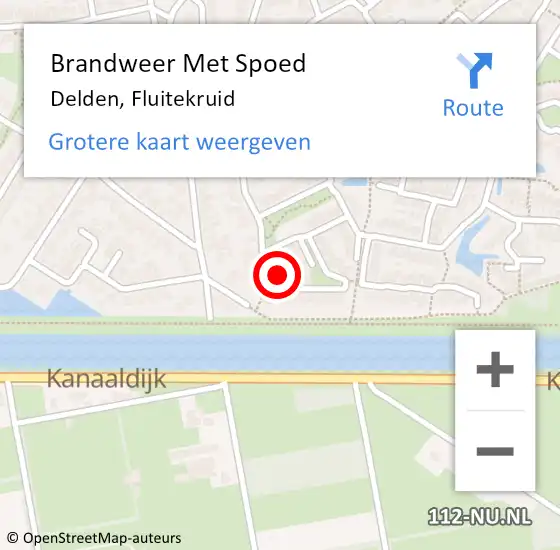 Locatie op kaart van de 112 melding: Brandweer Met Spoed Naar Delden, Fluitekruid op 10 september 2024 18:38