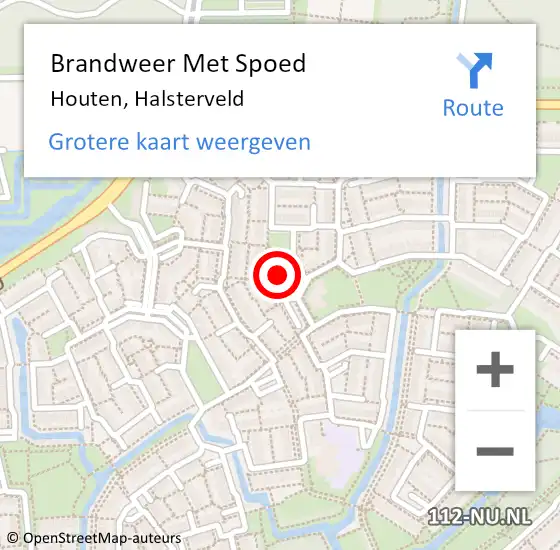 Locatie op kaart van de 112 melding: Brandweer Met Spoed Naar Houten, Halsterveld op 10 september 2024 19:42