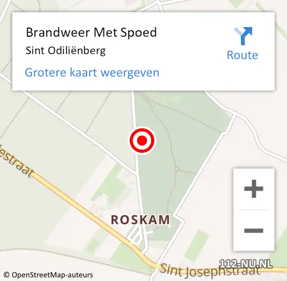 Locatie op kaart van de 112 melding: Brandweer Met Spoed Naar Sint Odiliënberg op 10 september 2024 19:44