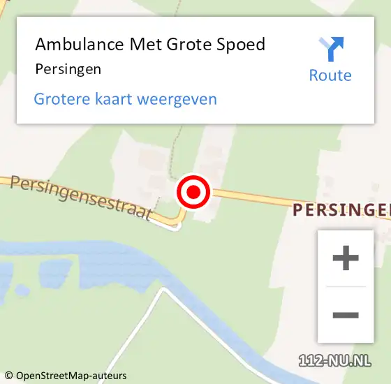 Locatie op kaart van de 112 melding: Ambulance Met Grote Spoed Naar Persingen op 10 september 2024 21:39