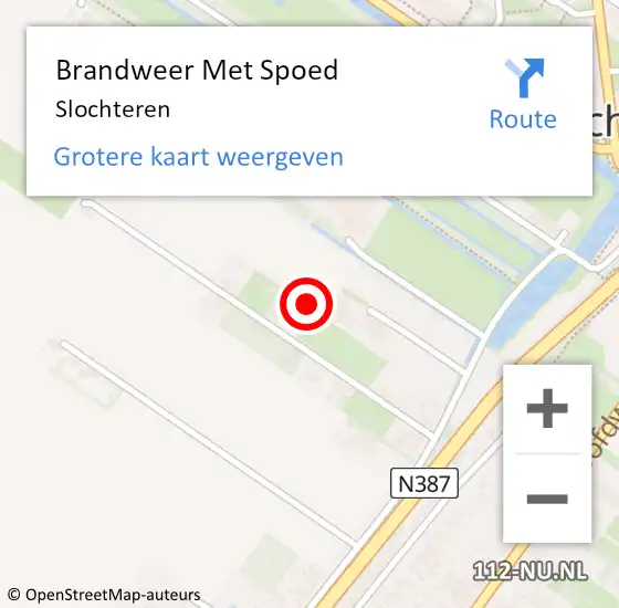 Locatie op kaart van de 112 melding: Brandweer Met Spoed Naar Slochteren op 10 september 2024 22:06