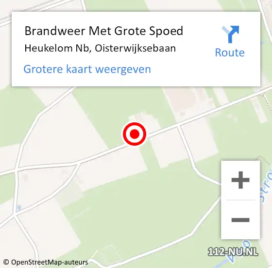 Locatie op kaart van de 112 melding: Brandweer Met Grote Spoed Naar Heukelom Nb, Oisterwijksebaan op 19 oktober 2014 18:26