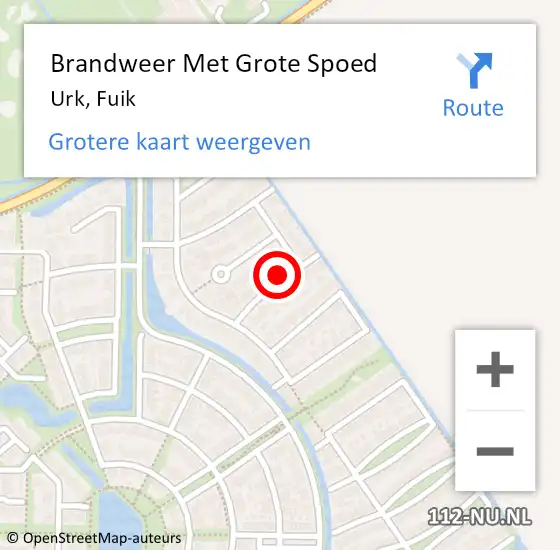 Locatie op kaart van de 112 melding: Brandweer Met Grote Spoed Naar Urk, Fuik op 11 september 2024 11:05