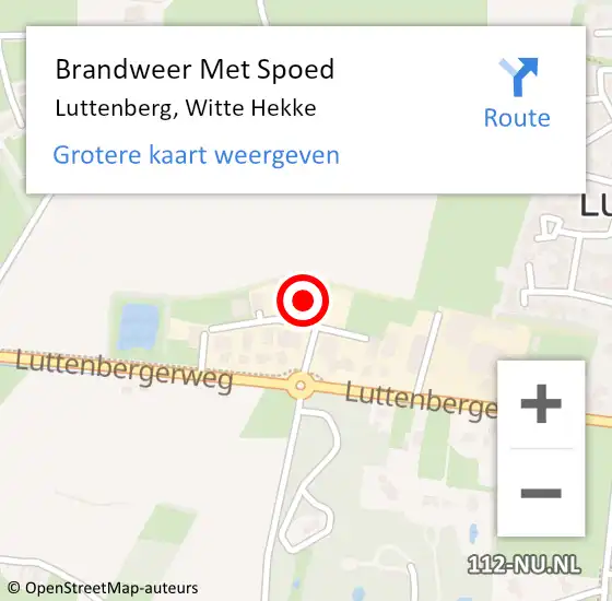 Locatie op kaart van de 112 melding: Brandweer Met Spoed Naar Luttenberg, Witte Hekke op 11 september 2024 13:09