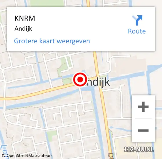 Locatie op kaart van de 112 melding: KNRM Andijk op 19 oktober 2014 19:02