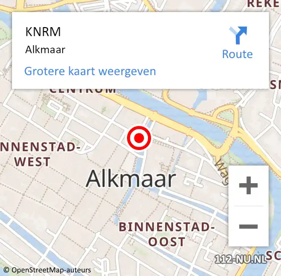 Locatie op kaart van de 112 melding: KNRM Alkmaar op 19 oktober 2014 19:02