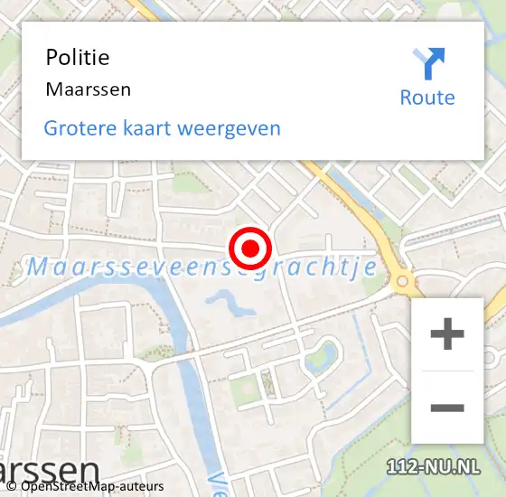 Locatie op kaart van de 112 melding: Politie Maarssen op 11 september 2024 17:14