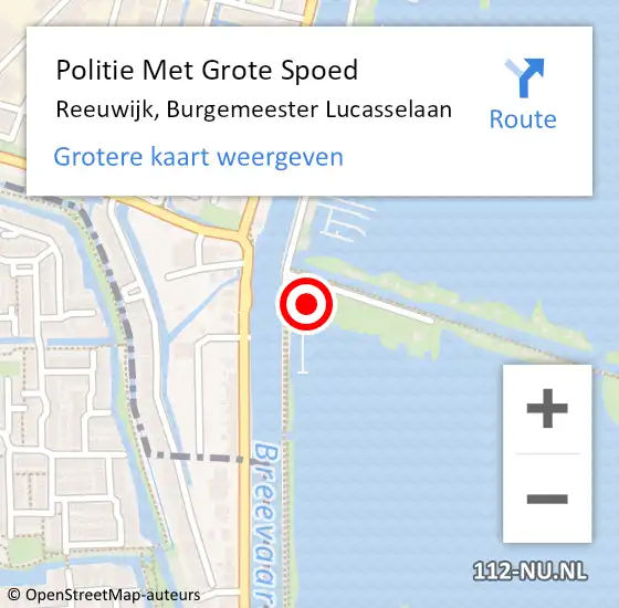 Locatie op kaart van de 112 melding: Politie Met Grote Spoed Naar Reeuwijk, Burgemeester Lucasselaan op 11 september 2024 18:29