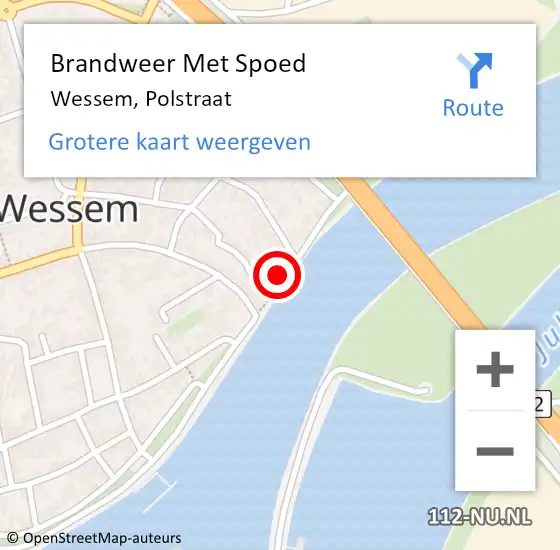 Locatie op kaart van de 112 melding: Brandweer Met Spoed Naar Wessem, Polstraat op 11 september 2024 19:31