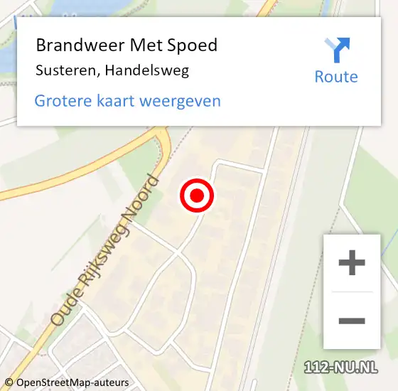 Locatie op kaart van de 112 melding: Brandweer Met Spoed Naar Susteren, Handelsweg op 11 september 2024 19:37