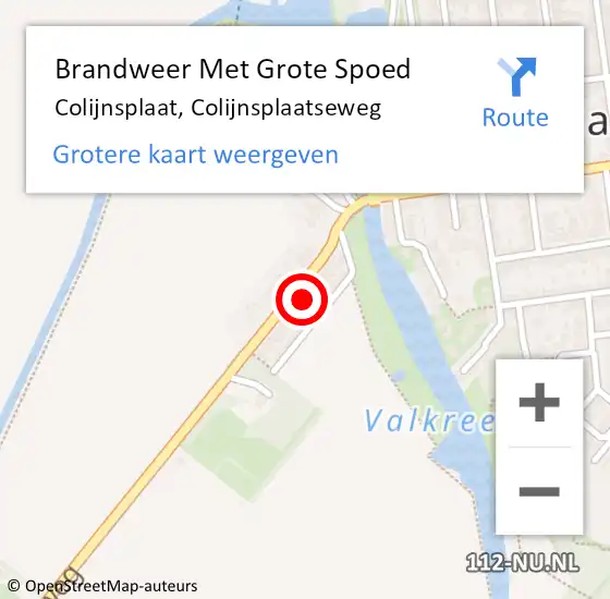 Locatie op kaart van de 112 melding: Brandweer Met Grote Spoed Naar Colijnsplaat, Colijnsplaatseweg op 11 september 2024 19:47