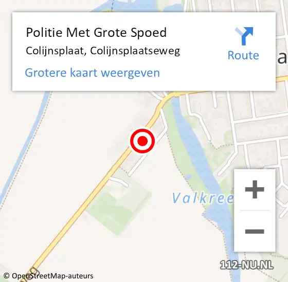 Locatie op kaart van de 112 melding: Politie Met Grote Spoed Naar Colijnsplaat, Colijnsplaatseweg op 11 september 2024 19:48