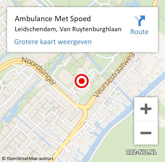 Locatie op kaart van de 112 melding: Ambulance Met Spoed Naar Leidschendam, Van Ruytenburghlaan op 11 september 2024 21:52