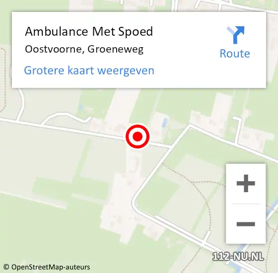 Locatie op kaart van de 112 melding: Ambulance Met Spoed Naar Oostvoorne, Groeneweg op 12 september 2024 02:32