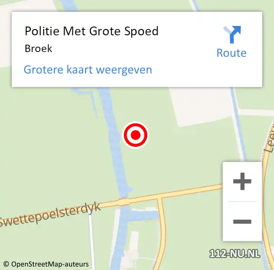 Locatie op kaart van de 112 melding: Politie Met Grote Spoed Naar Broek op 12 september 2024 06:28