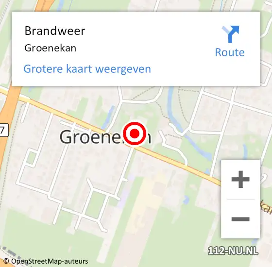 Locatie op kaart van de 112 melding: Brandweer Groenekan op 12 september 2024 10:00