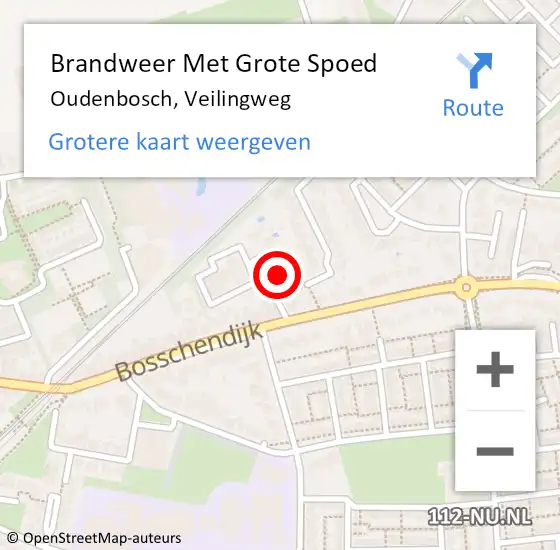 Locatie op kaart van de 112 melding: Brandweer Met Grote Spoed Naar Oudenbosch, Veilingweg op 12 september 2024 10:15