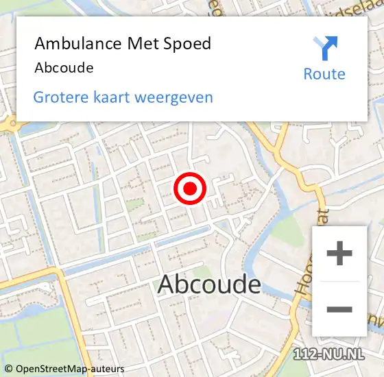 Locatie op kaart van de 112 melding: Ambulance Met Spoed Naar Abcoude op 12 september 2024 12:13