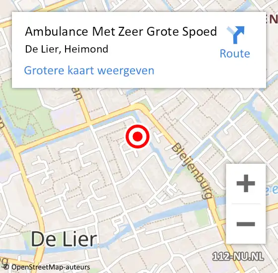 Locatie op kaart van de 112 melding: Ambulance Met Zeer Grote Spoed Naar De Lier, Heimond op 12 september 2024 12:34