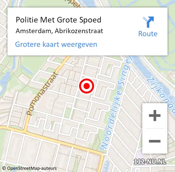 Locatie op kaart van de 112 melding: Politie Met Grote Spoed Naar Amsterdam, Abrikozenstraat op 12 september 2024 16:08