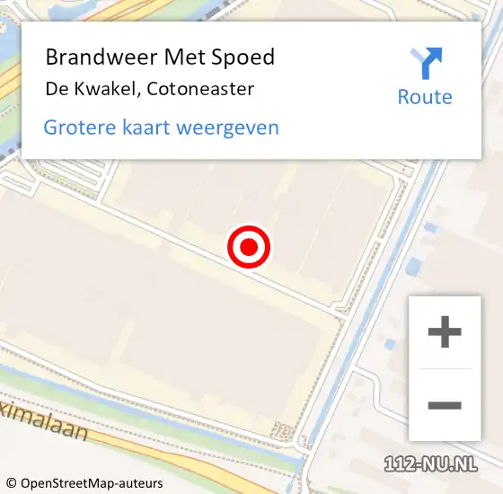 Locatie op kaart van de 112 melding: Brandweer Met Spoed Naar Boer, Cotoneaster op 12 september 2024 23:10